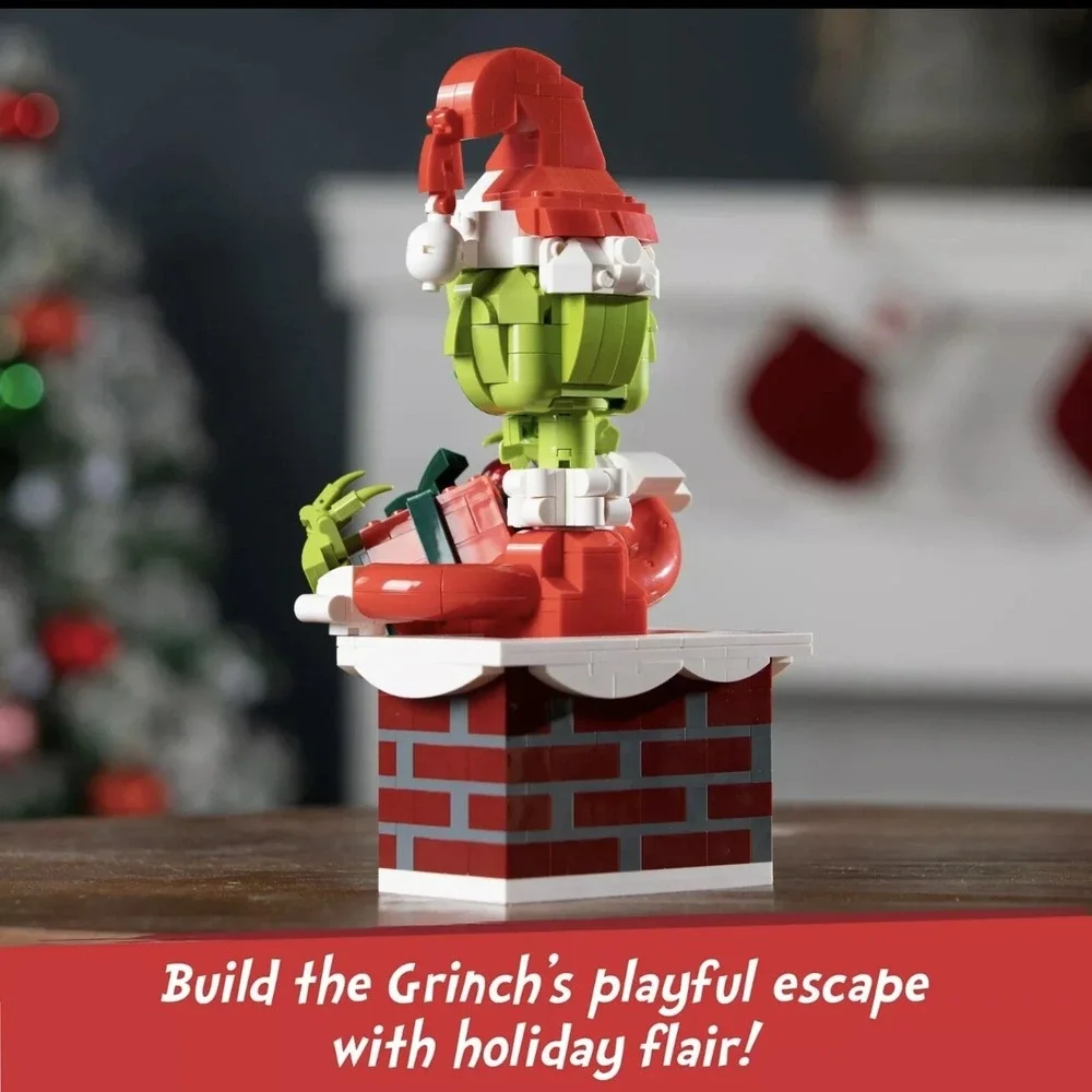 The Chimney Grinch Building Kit 504-Plastic Pcs Set CHRISTMAS Brick Building Set